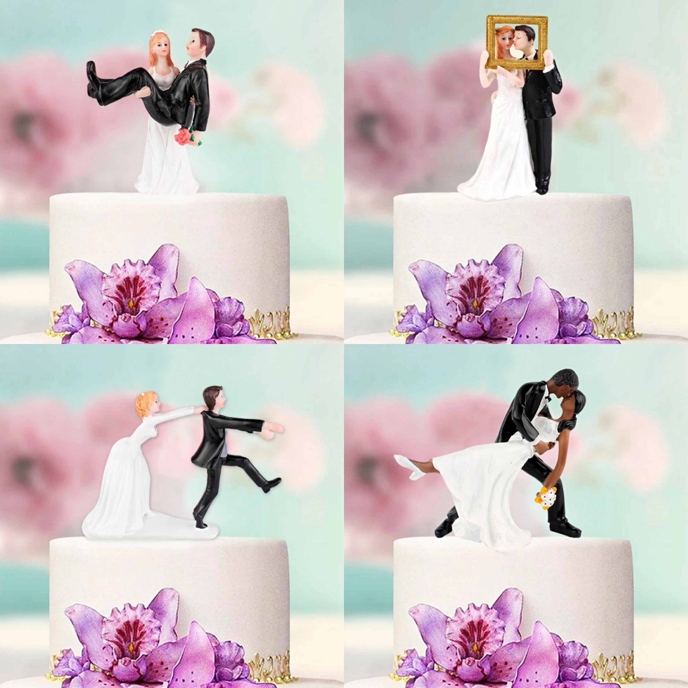 Свадебное украшение топпер для торта невесты свадьбы Топпер свадебные куклы и