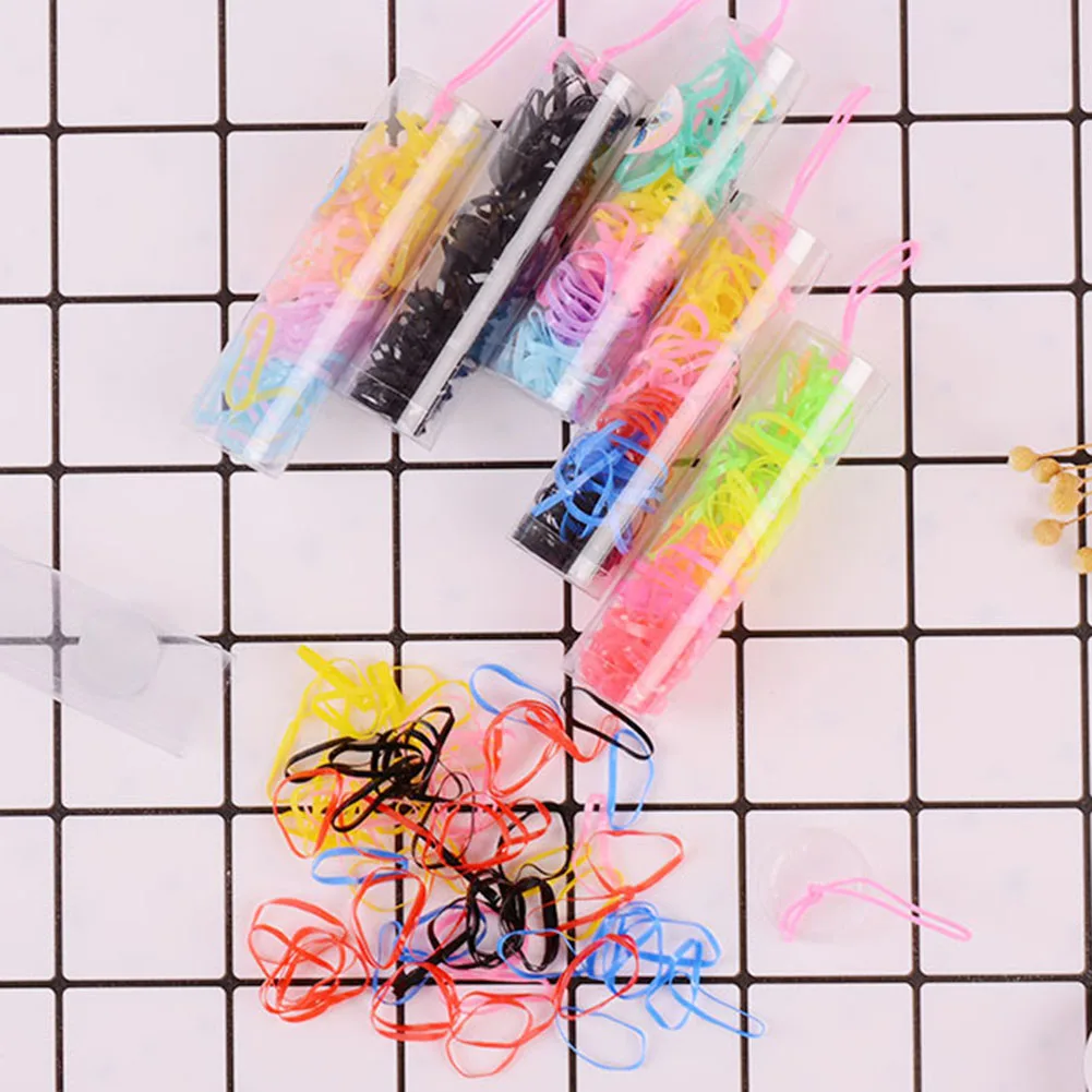 Разноцветные резинки для волос Детские Одноразовые эластичные хвоста