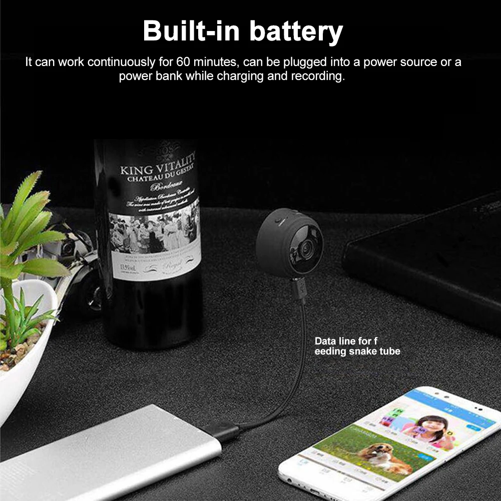 

1080P Mini Portable Motion Detection Home Indoor Outdoor Auto Night Vision WIFI Camera Video Wireless Surveillance Security