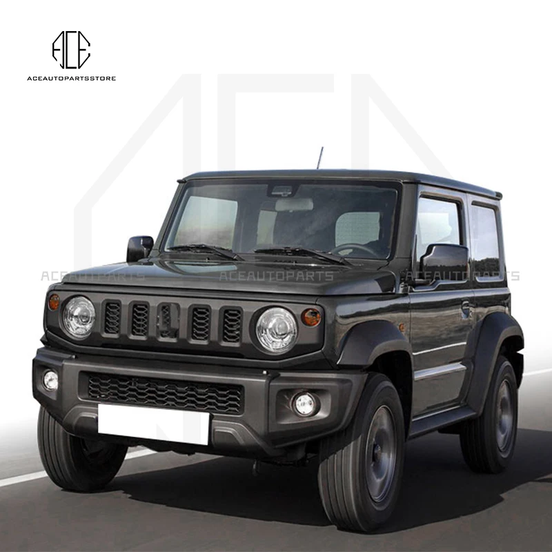 

For Suzuki JIMNY Fiberglass front bumper rear spoiler top wings engine cover wheel brow SUV Car body kit LB style