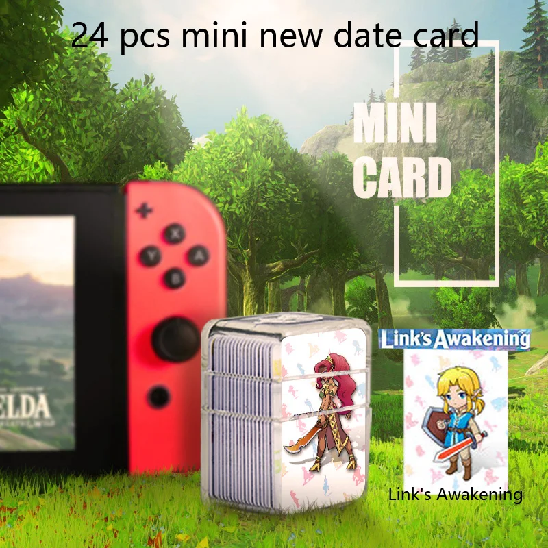 24 Zelda mini card 24 шт. NTAG215 Zelda NFC карта 20 Heart Wolf Revali Mipha Daruk Urbosa для amiibo игры Легенда дыхания диких NS переключатель - Цвет: 24 Zelda mini card