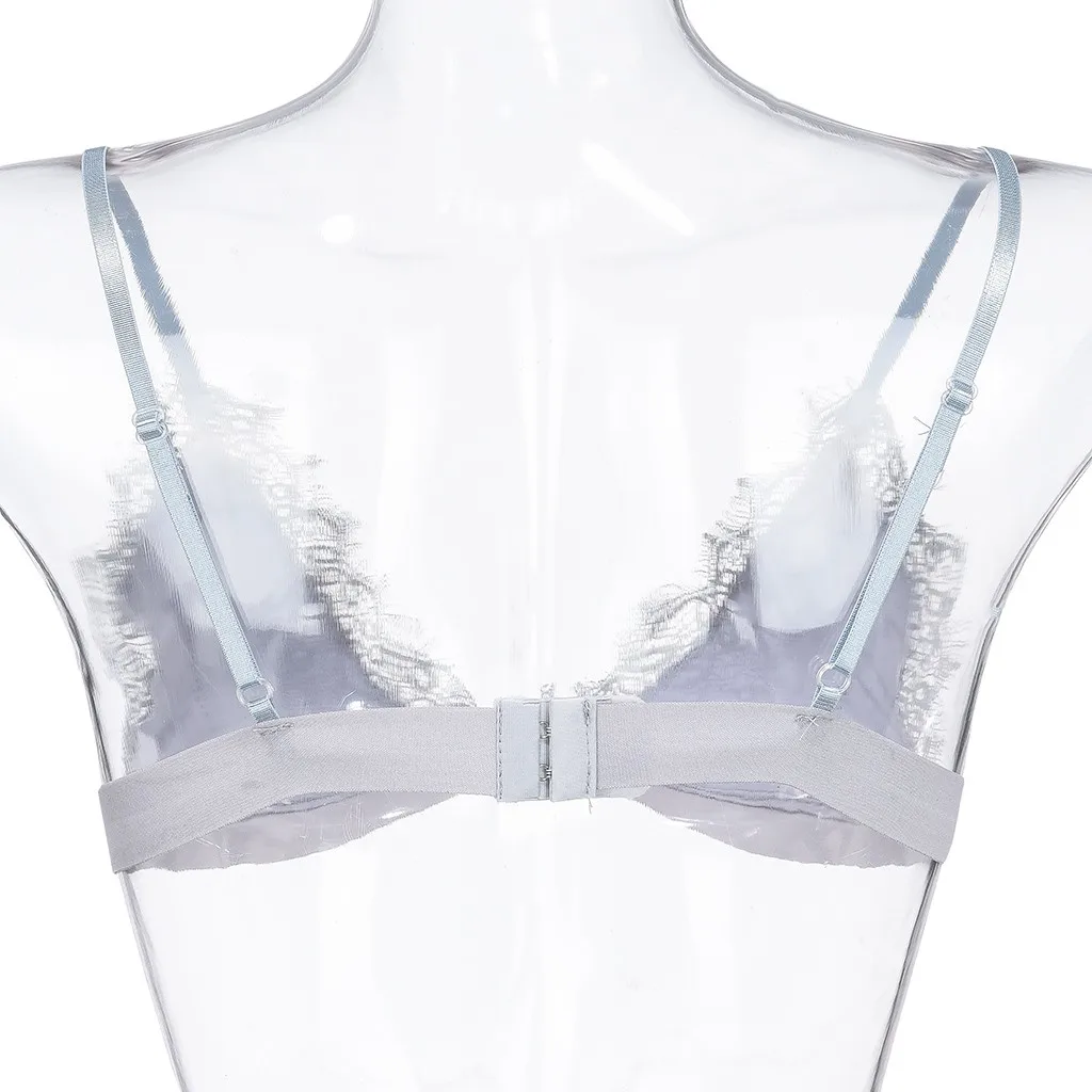 Бюстгальтер женский кружевной с V образным вырезом тонкий дышащий Бралетт