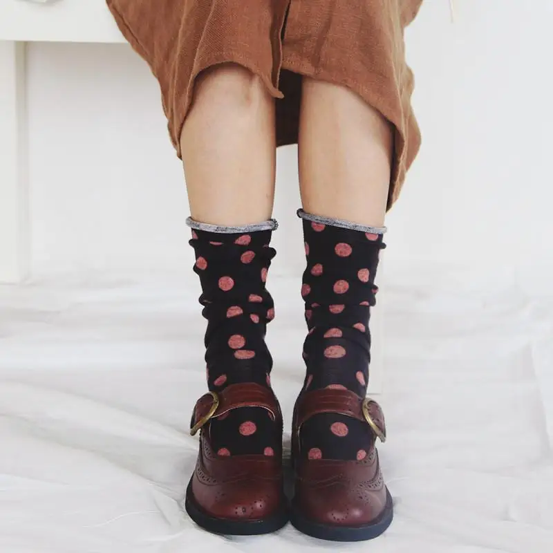 

Japan Style New Retro Fashion Autumn&winter Dot Tube Glitter Socks Female Colorful Shiny Cute Crew Socks Ladies Xmas Gift BAC229