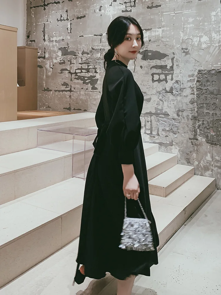 

Blue Slim Chinese Dresses Vintage Qipao Women Maxi Dress Elegant Evening Party Dress Sexy Sequins Cheongsam Robe De Soiree