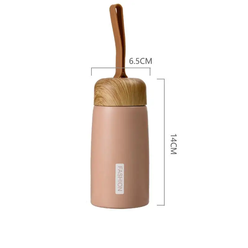 New Wood Grain 304 Stainless Steel Thermos Bottle Brief Vacuum Flasks Portable Water Bottles Cute Mini Mug Termos | Дом и сад