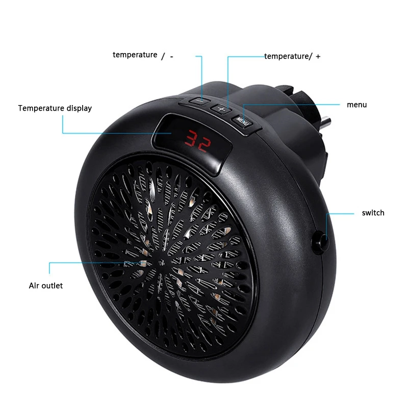 Электрический нагреватель маленький вентилятор для обогрева рабочего стола