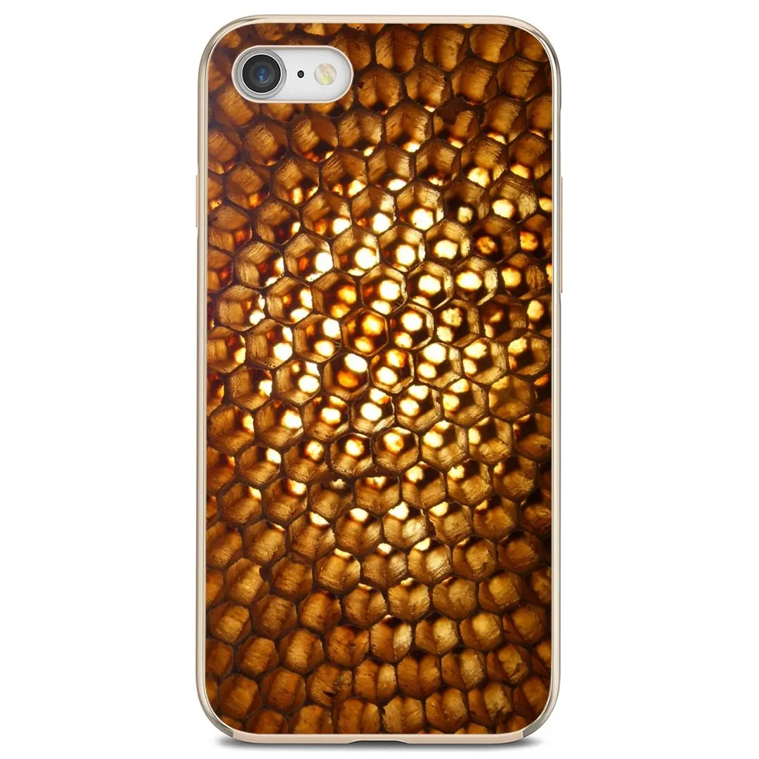 Чехол для мобильного телефона с золотой сотовой структурой и Пчелой Samsung Galaxy A9 A8