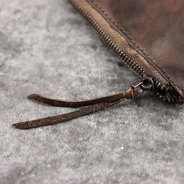 Винтажные тонкие кошельки из натуральной кожи мужские короткий кошелек на