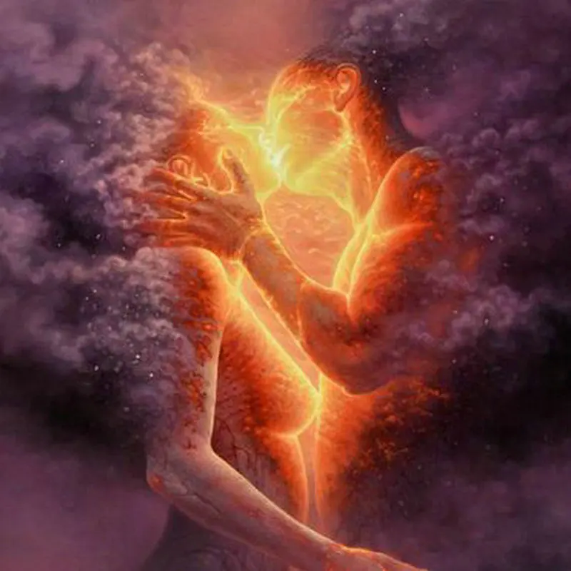 

5D DIY Sky Couple Diamond Painting Gold AB NEW Round Square Drill Resin Icon Handicraft Patch Embroidered