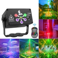 248128 patterns dj disco light voice control led laser projector light usb recharge light effect party show with controller