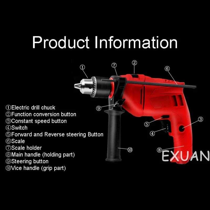 

Household electric drill to pass sewer tools, electric pipe dredging machine, toilet, bathroom, kitchen, blockage