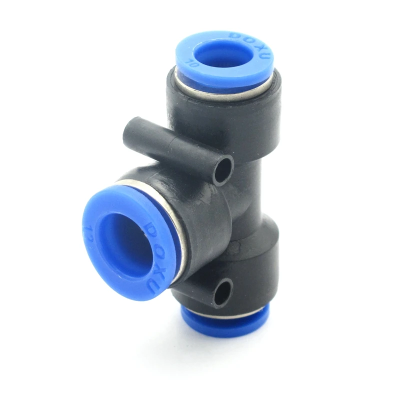 Трехсторонний пневматический вставной штуцер для шланга соединительный