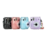 for fujifilm instax mini 11 camera bag portable transparent case dustproof protective cover with strap anti impact