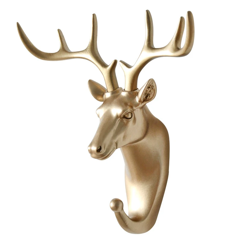 Креативный винтажный настенный крючок с оленем смоляные рога держатель ключа