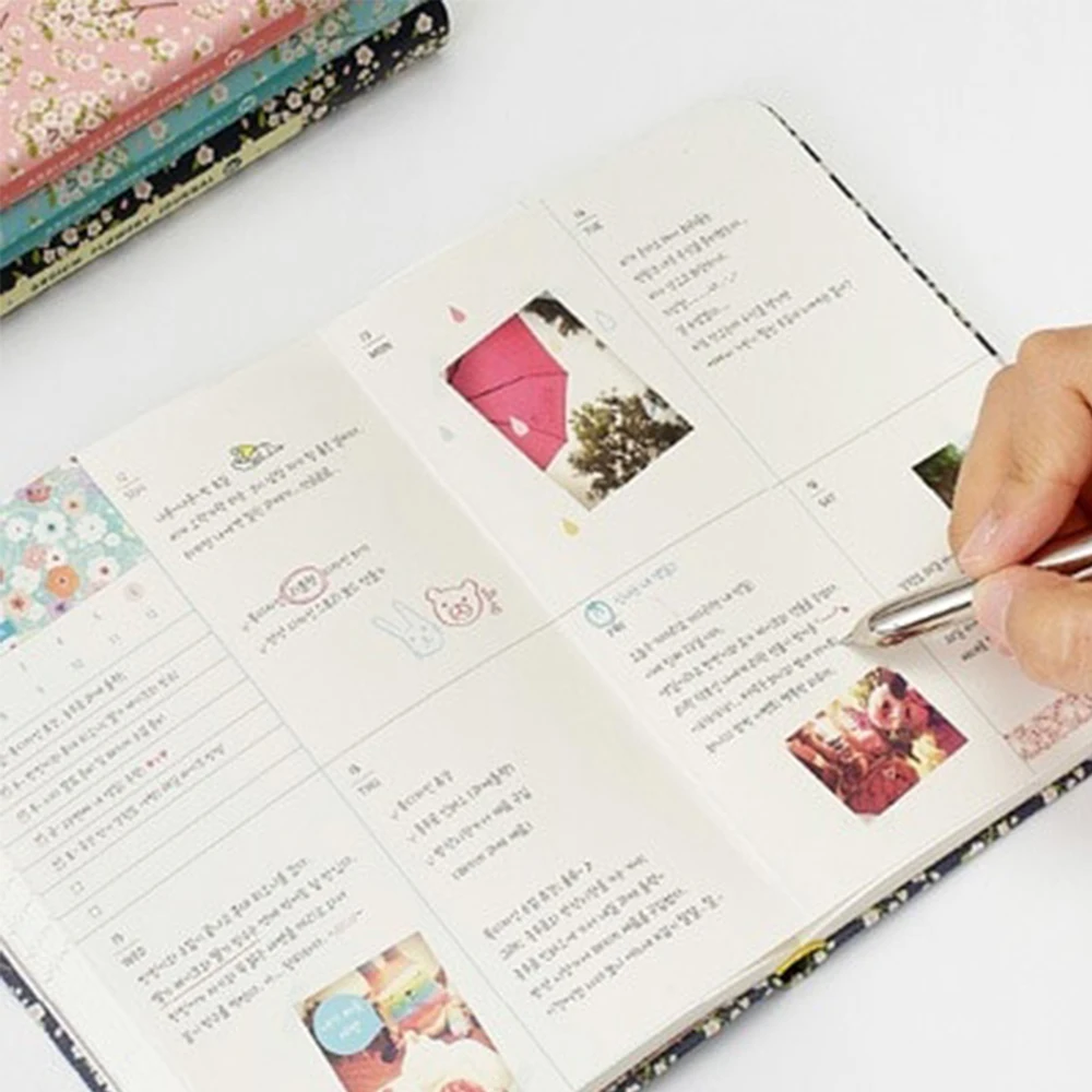 1 шт. из искусственной кожи Тетрадь цветочный записная книжка С ПЕРЕПЛЕТОМ с