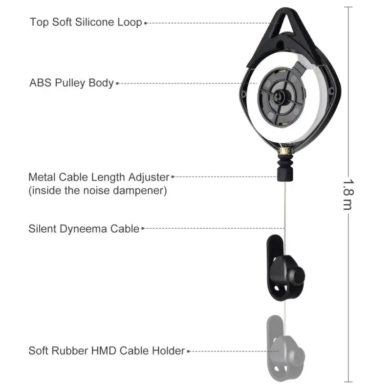 

New 3/6pcs Silent VR Cable Management Pulley System For HTC Vive Rift S PS Windows VR Accessories For Vive/Oculus Rift S/PS VR