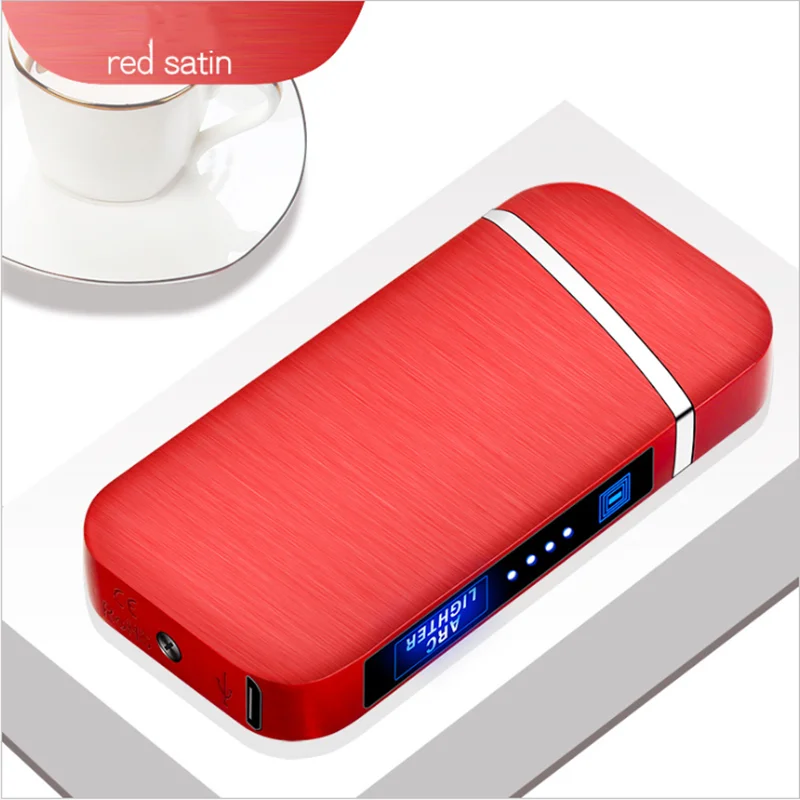 

USB charging Double Arc cigarette lighter Plasma Windproof flameless Electronic lighter usb touch sensor cigar lighters