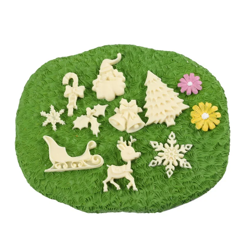 Christmas Style Silicone Cake Decorating Mold Creative Chocolate Candy Fondant Molds Heat Resistant Baking Tools | Дом и сад