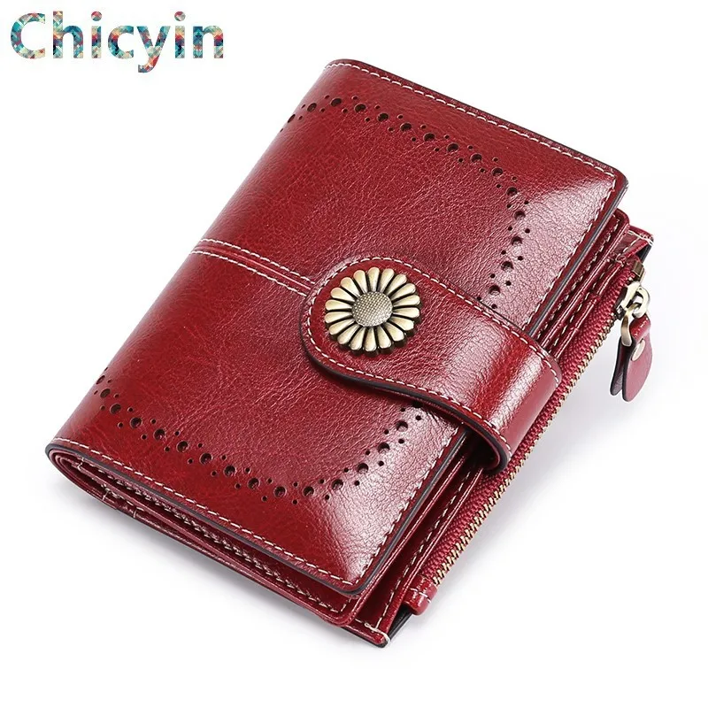 Женский кошелек из коровьей кожи с отделением для монет|Женские кошельки| |