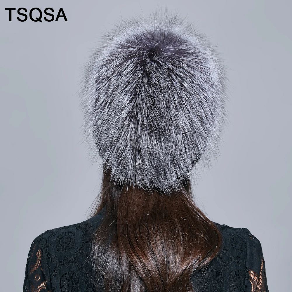 TSQSA 2019 новая зимняя теплая настоящая норковая шапка бини модная женская из
