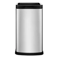 12l kitchen square waste bins stainless steel trash can household living room wastbin bathroom simple trash bin without lid