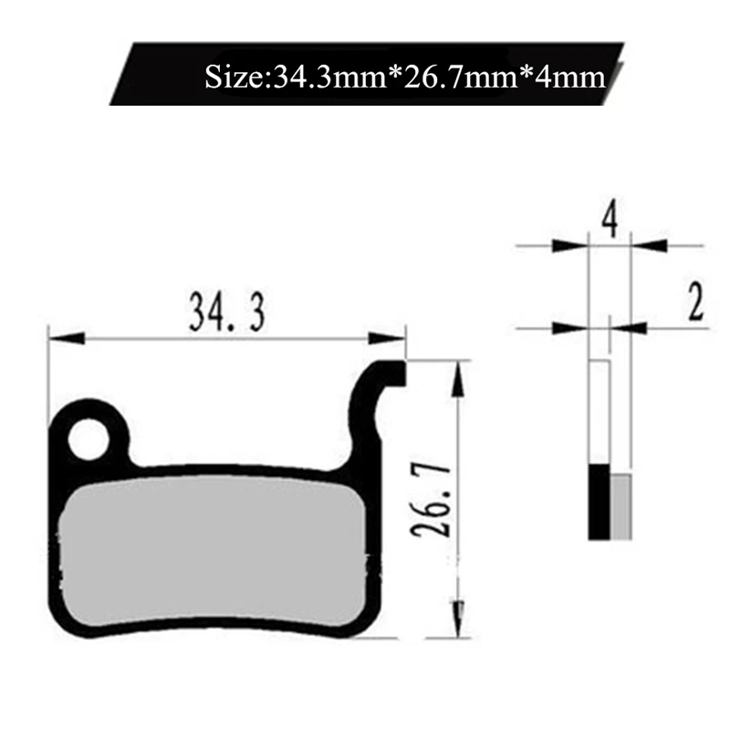 4 пары велосипедных дисковых тормозных колодок из полимерной смолы для Shimano