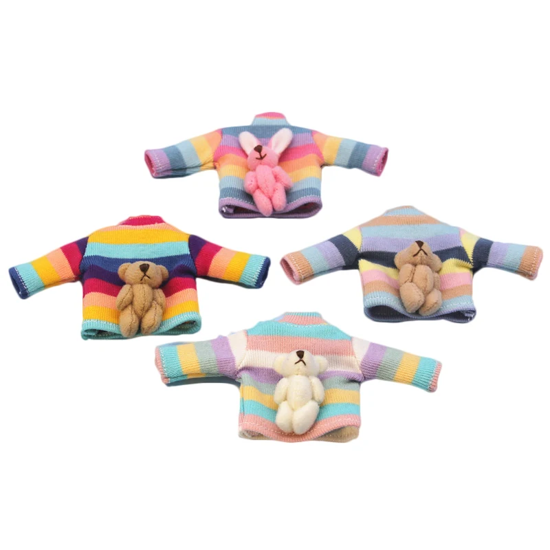 

Ob11 Obitsu11 Doll Clothes Lovely Sweater+Bear/Rabbit Ornament 1/12 Bjd Body9 Molly GSC Doll DIY Gift Doll Accessories