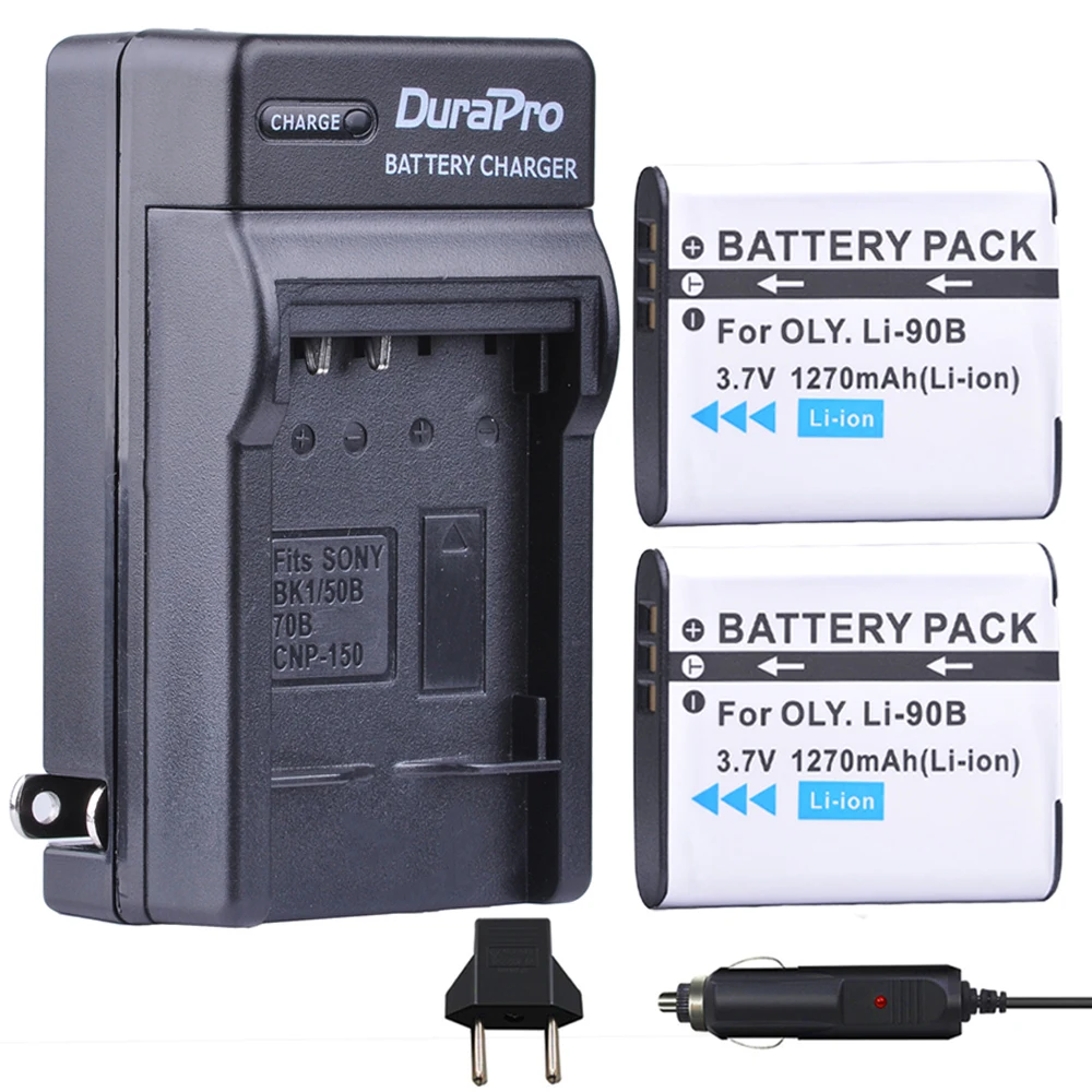 

LI-90B 1270mAh LI-90B LI-92B Camera Battery Single Charger for Olympus Tough TG-5 TG-Tracker SH-1 SH-2 SP-100 IHS Tough TG-1