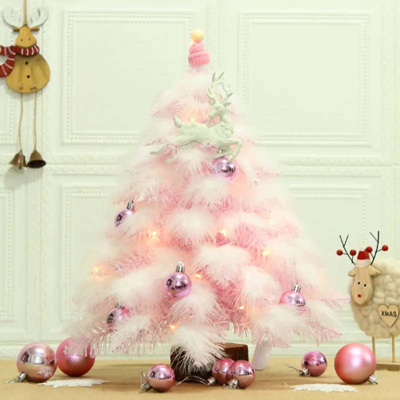 

New Pink Small Christmas Tree 45cm Package Tree Mini Desktop Ornaments Christmas Decoration Mini Tree