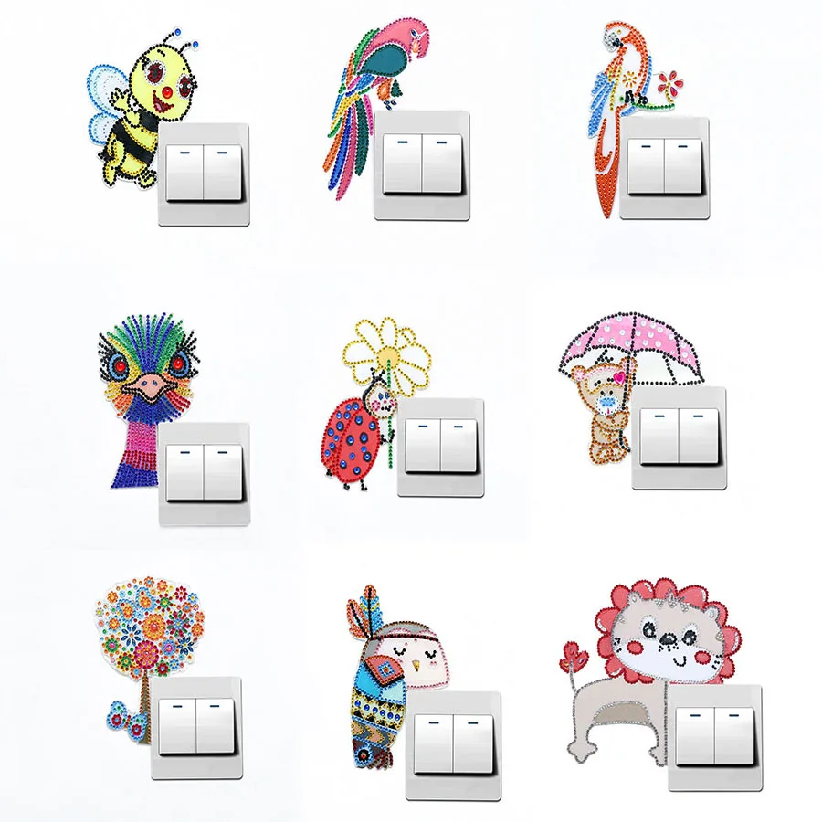 

DIY Shaped Diamond Painting Switch Sticker Luminous Switch Sticker