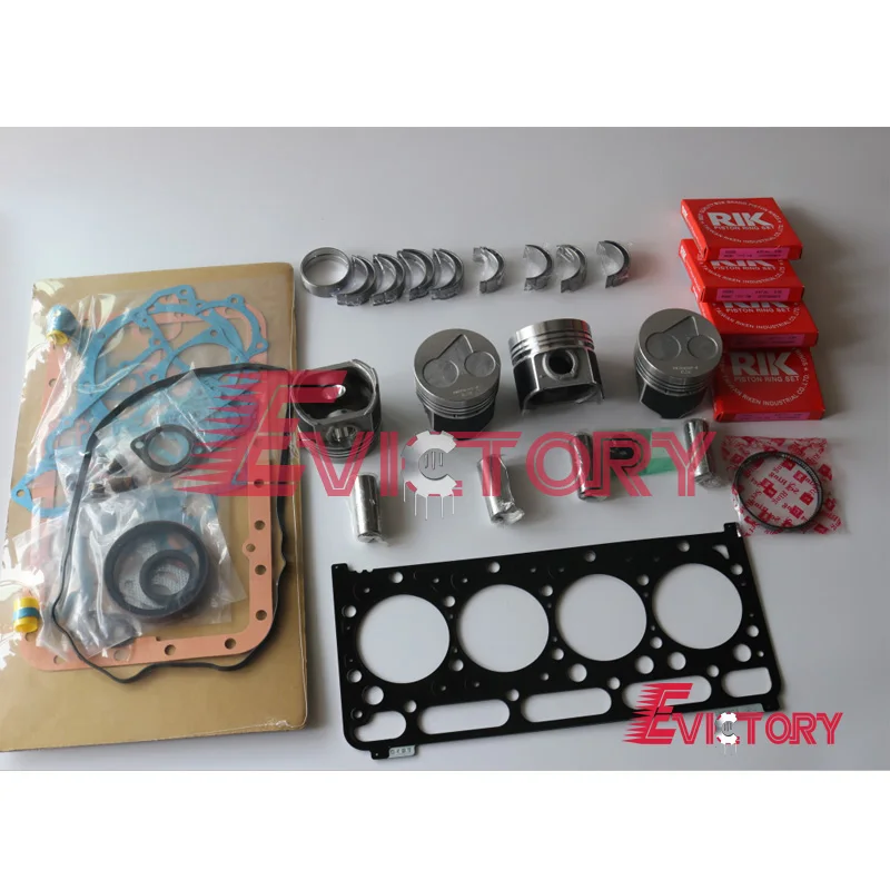 

Kubota V2203 V2203DI-T V2203T V2203M Piston ring gasket bearing overhaul kit