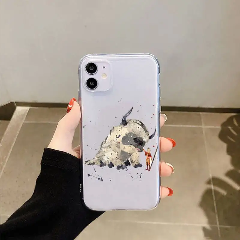 

Anime The Last Airbender Appa Yip lovely Phone Case Transparent for iPhone 11 12 mini pro XS MAX 8 7 6 6S Plus X 5S SE 2020 XR