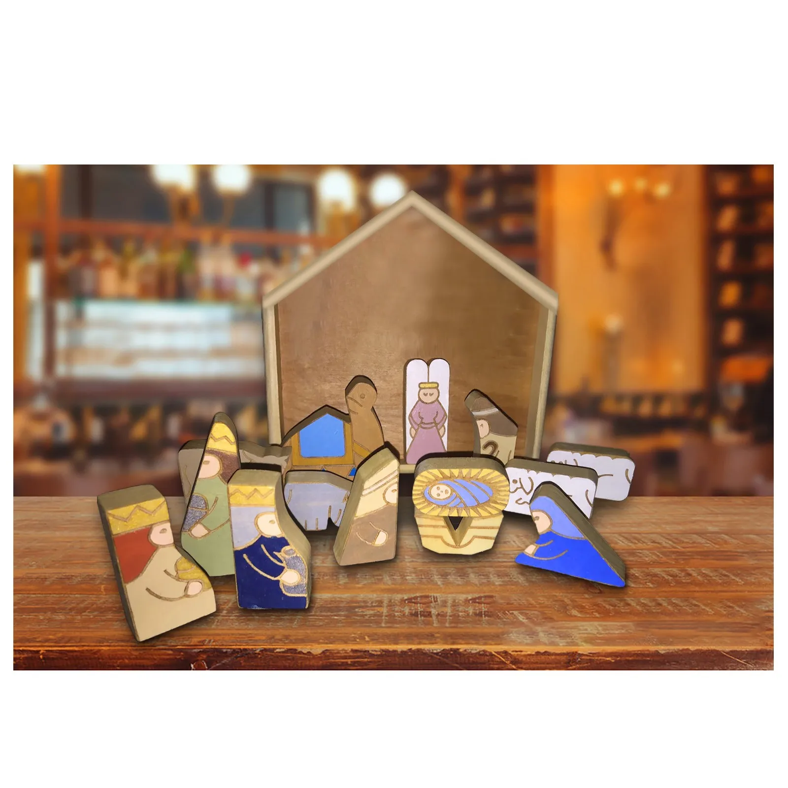 

Деревянные головоломки с изображением Иисуса Рождества, Набор пазлов с изображением Рождества, пазл-головоломка для взрослых и детей, наст...