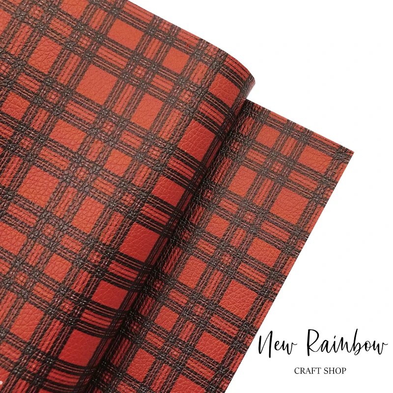 Новый Радуга 30X22CM/A4 Рождественская клетка Искусственная кожа 1.0мм высшего качества для сделай сам изготовления бантов, зажимов, ремесел и домашнего использования.