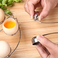 1 pcs metal egg scissors 304 stainless steel topper shell cutter opener boiled raw egg open creative kitchen tool