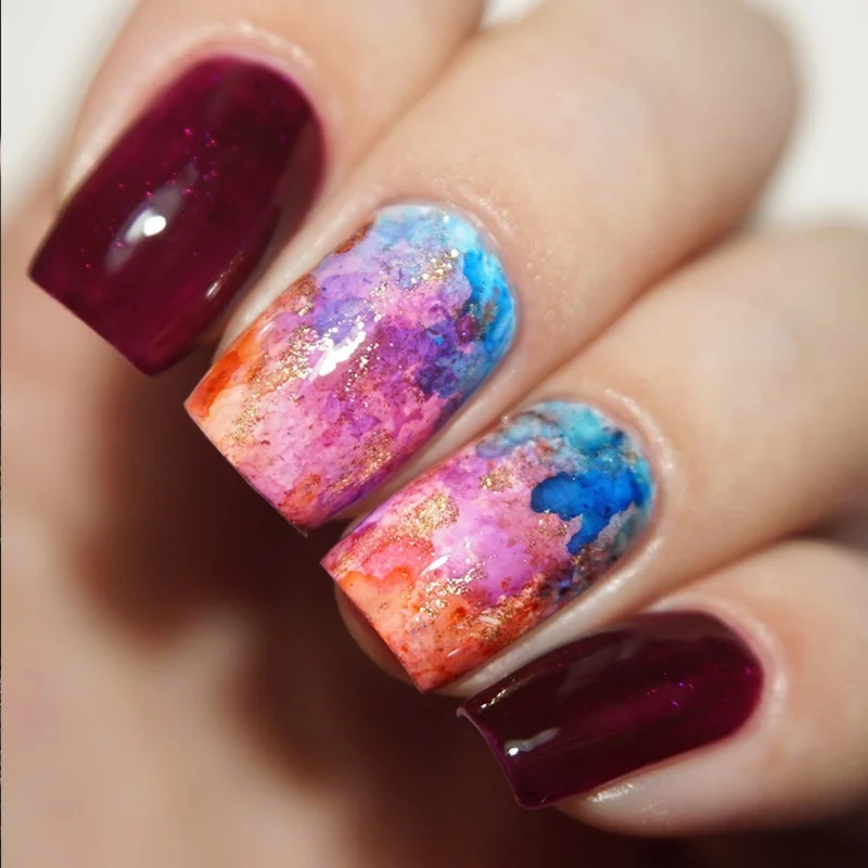 Modelones 9 шт./лот акварель цветок цветы лак для ногтей Гель Длительное Действие