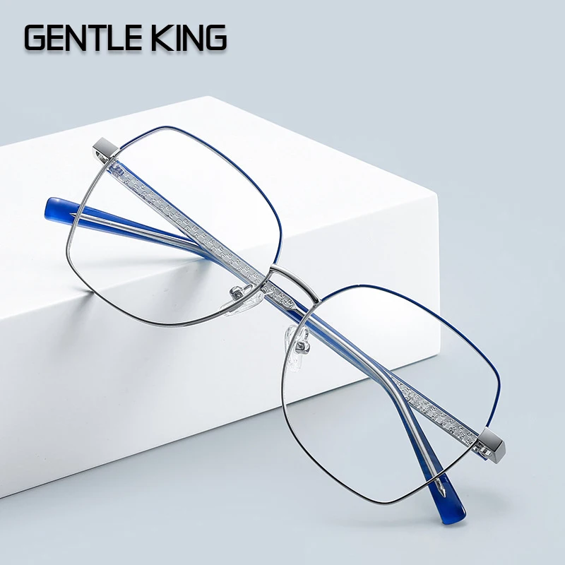 

GENTLE KING Fashion Women's Blue Light Blocking Glasses For Beauty Female Computer Round Prescription Glasses Women Frames UV400