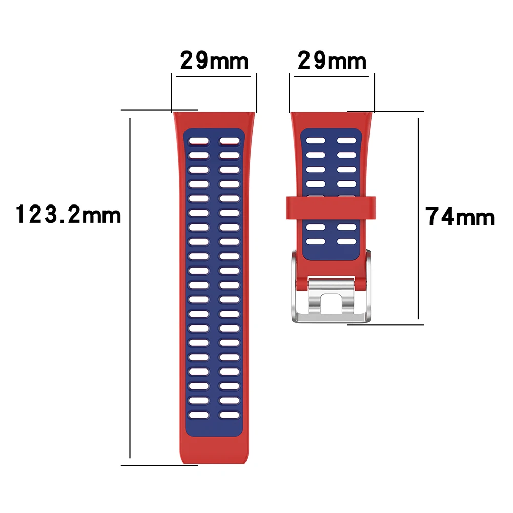 Двухцветный силиконовый сменный ремешок для наручных часов Polar V800 умный браслет