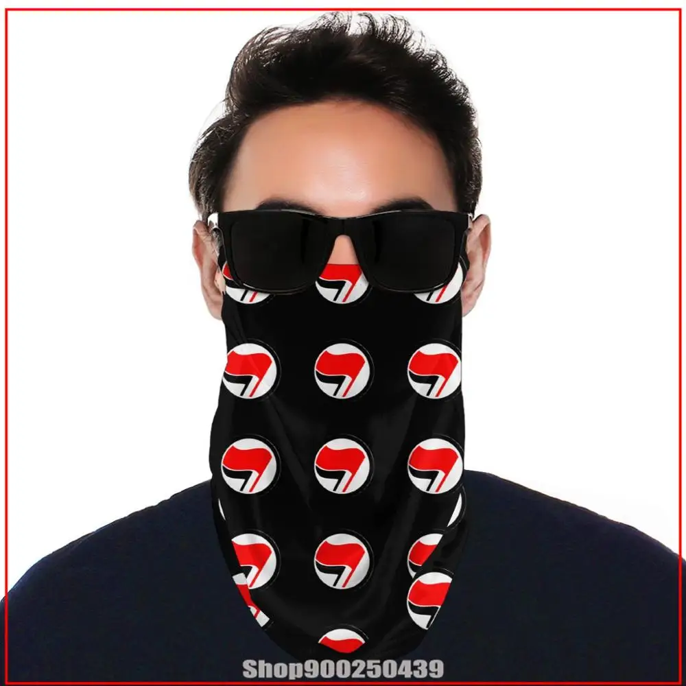 Antifascist Logo Antifa Flag bandanas bandana scarf DIY amazon canada dorsett definition design neck gaiter balaclava Scrunchies |