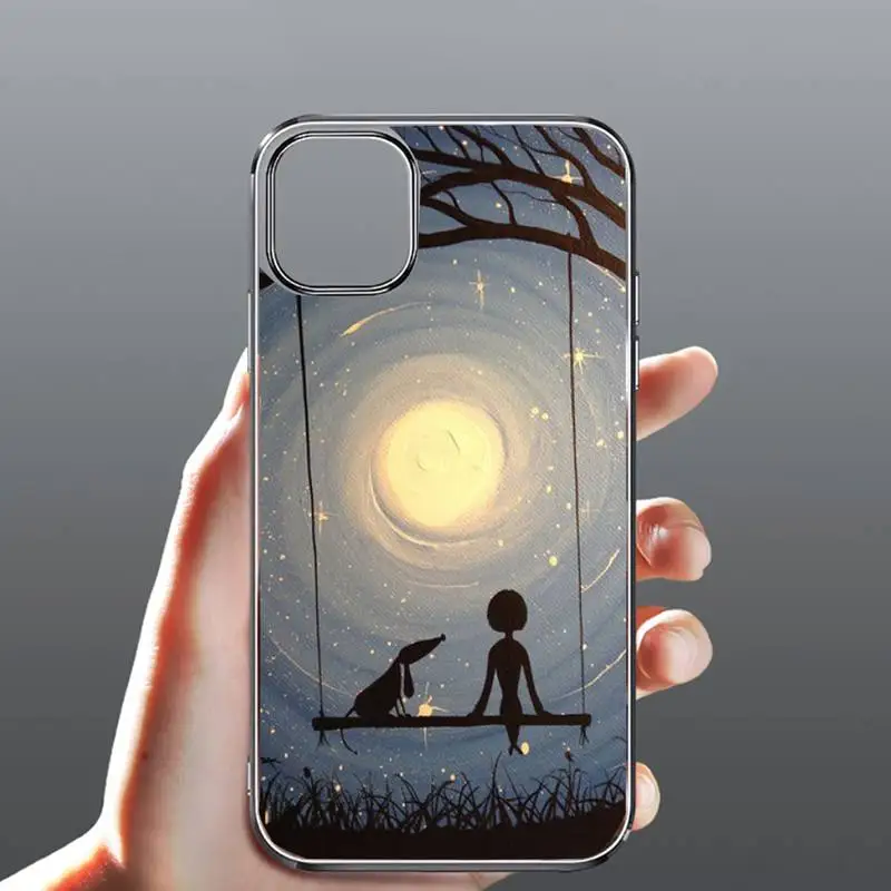 

Cute Owl Hearts Lover Christmas Phone Case Transparent for iPhone Samsung 11 12 6 7 8 9 30 Pro X Max XR Plus lite