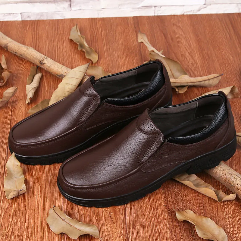 Brown(No Fur) Мужская обувь; Роскошная Брендовая обувь из натуральной кожи; chaussure homme; Повседневная осенне-зимняя обувь; Vestidos Formales; деловая обувь; цвет черный, коричневый - Цвет: Brown(No Fur)