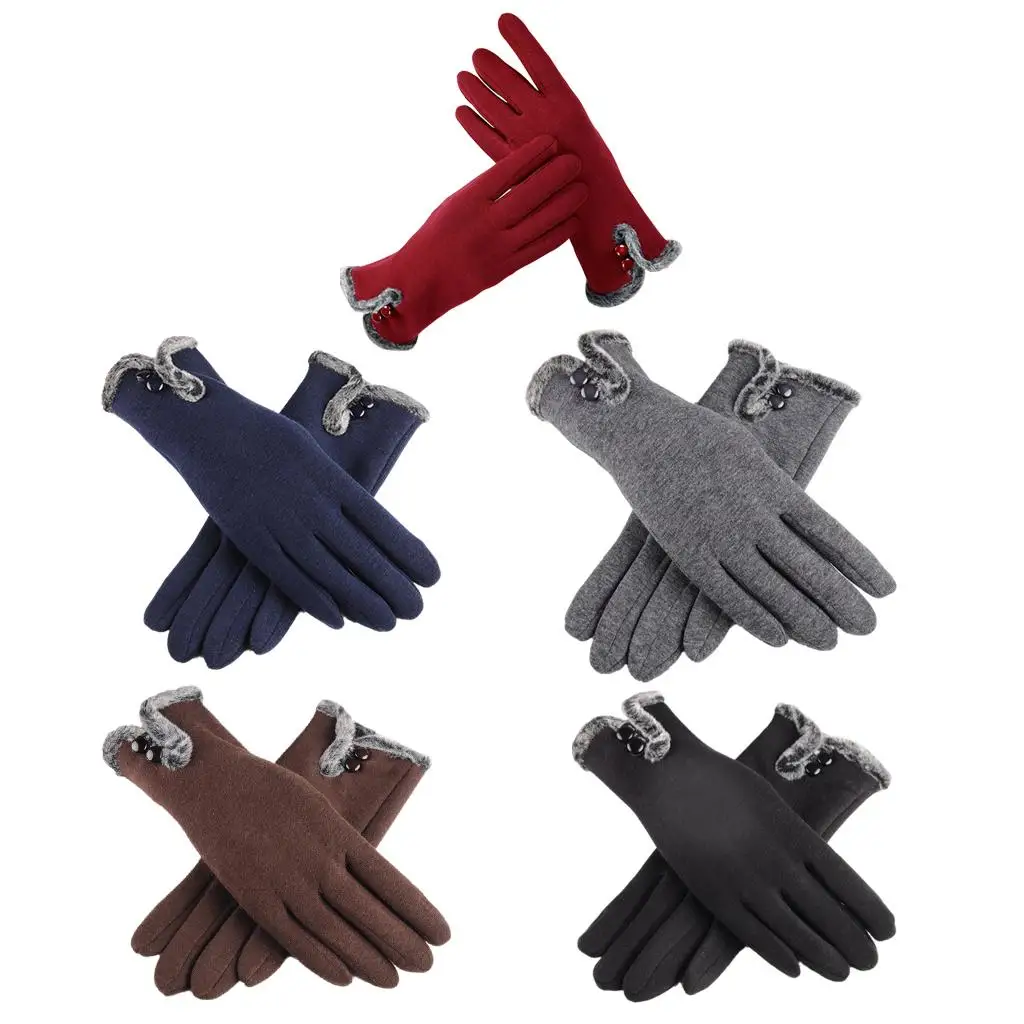 

Women Winter Gloves with Touch Screen Thick Warm Windproof Fleece Lined Gloves