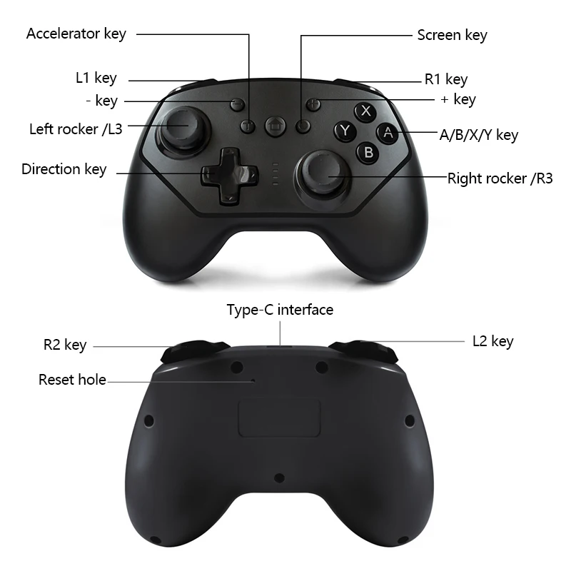 Беспроводной Bluetooth геймпад для контроллера Nintendo Switch Pro/консоли Lite/консоли