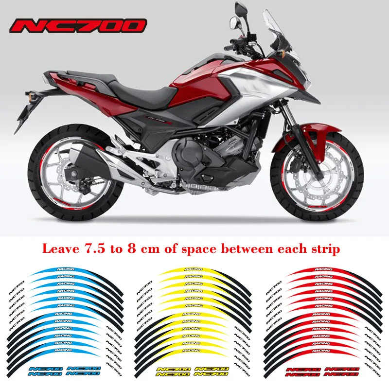 12 шт. светоотражающие полосы для колес мотоцикла Honda NC700S NC700X|Наклейки и стикеры| |