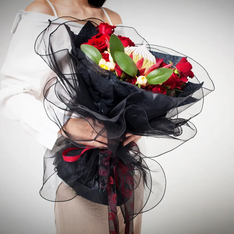 5 шт. Чистая Пряжа Heyue цветочная упаковка кружевные круглые букеты сделай сам