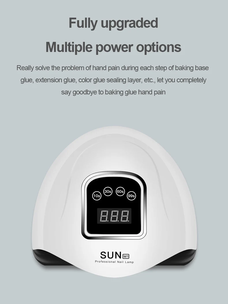 168W Высокомощный Сушилка для ногтей Профессиональная Высокое качество Быстрая сушка Световая терапия Лампа Четырехскоростная Интеллектуальная.