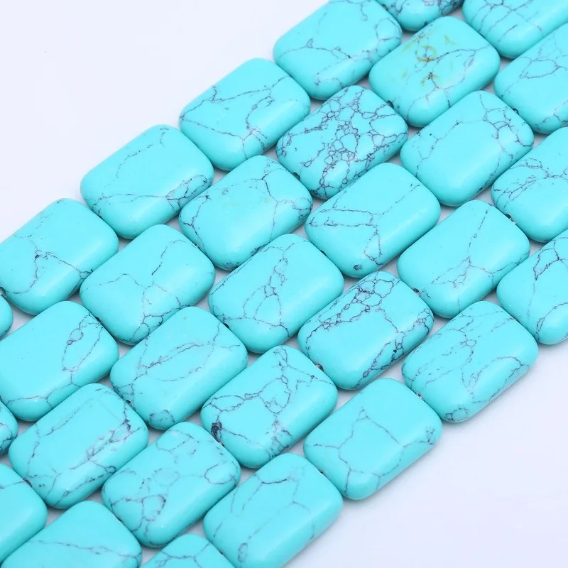 

Natural Stone Flower Green Stone Loose Beads Accessories 13x18mm Square Beads Handmade DIY Jewelry Accessories