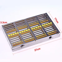 dental sterilization rack 20 grid surgical instrument autoclavable box dental cassette file burs holder disinfection tray tool