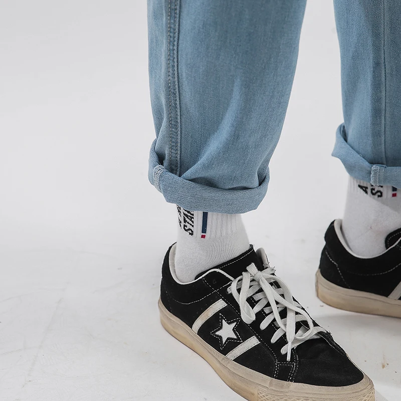 Мужские мешковатые брюки-карго свободные джинсы с карманами ковбойские брюки