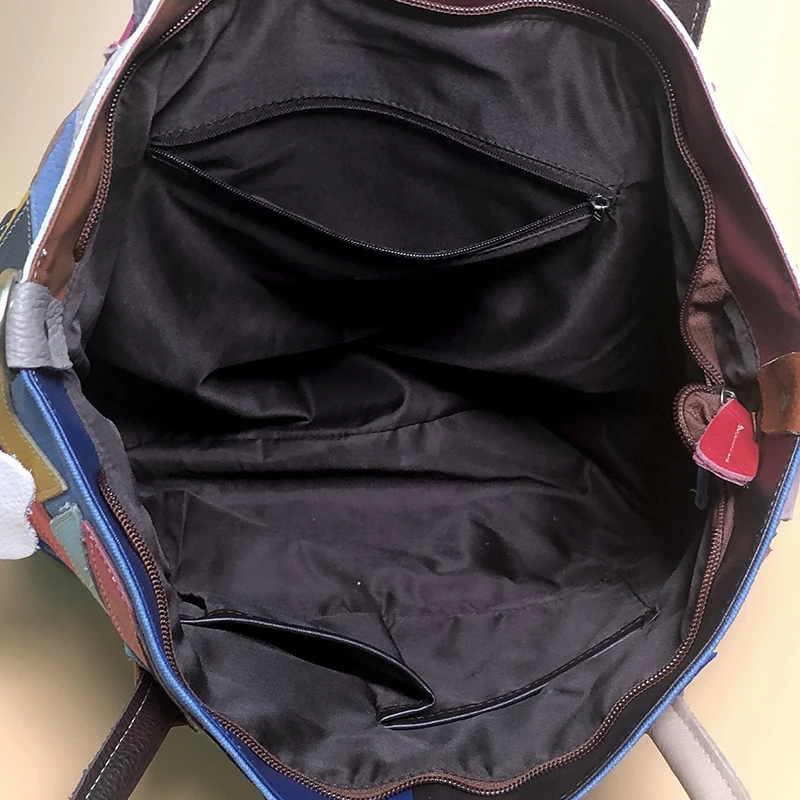 Цвет случайный верхний слой воловья кожа Большая вместительная сумка